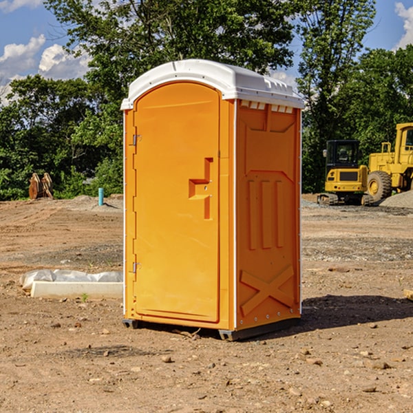 how do you dispose of waste after the portable restrooms have been emptied in McClure